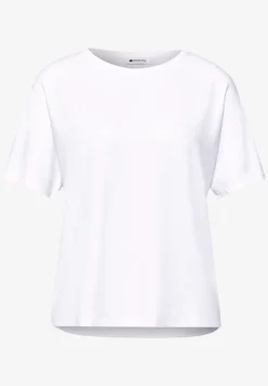 T-Shirt mit Rundhals in Unifarbe