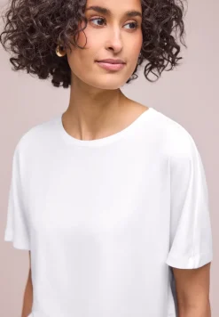 T-Shirt mit Rundhals in Unifarbe