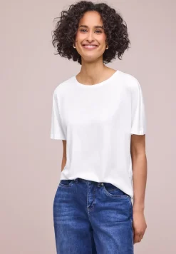T-Shirt mit Rundhals in Unifarbe