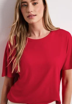 T-Shirt mit Rundhals in Unifarbe