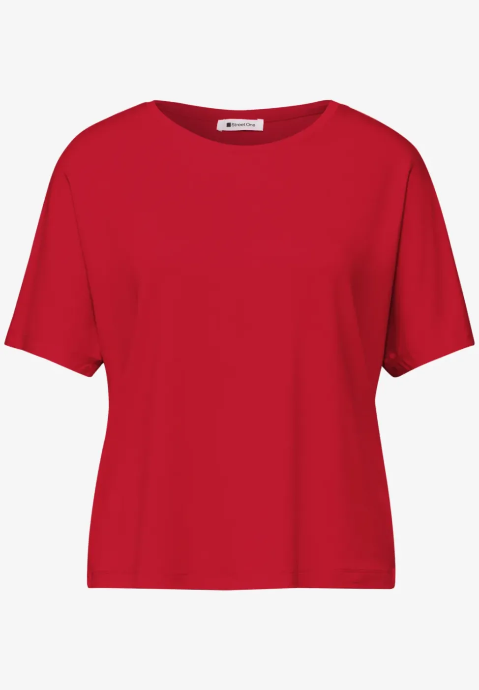 T-Shirt mit Rundhals in Unifarbe