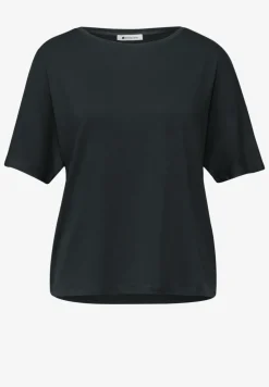 T-Shirt mit Rundhals in Unifarbe