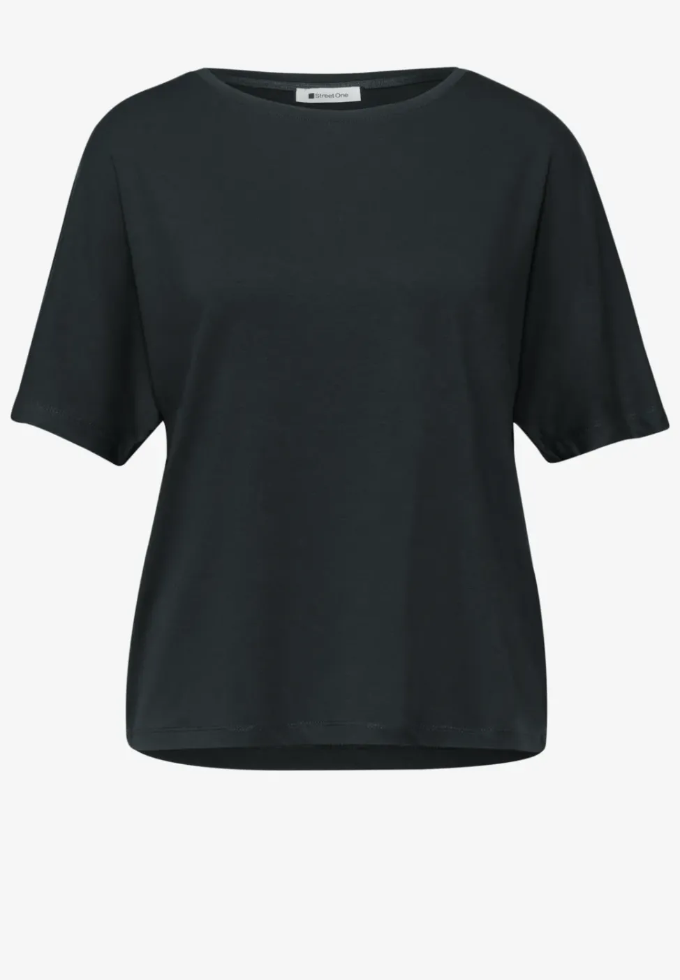 T-Shirt mit Rundhals in Unifarbe