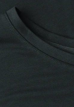 T-Shirt mit Rundhals in Unifarbe