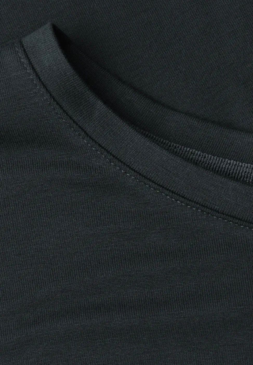 T-Shirt mit Rundhals in Unifarbe