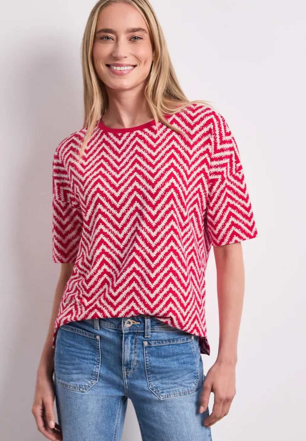 T-Shirt mit Rundhals und All-over-Print