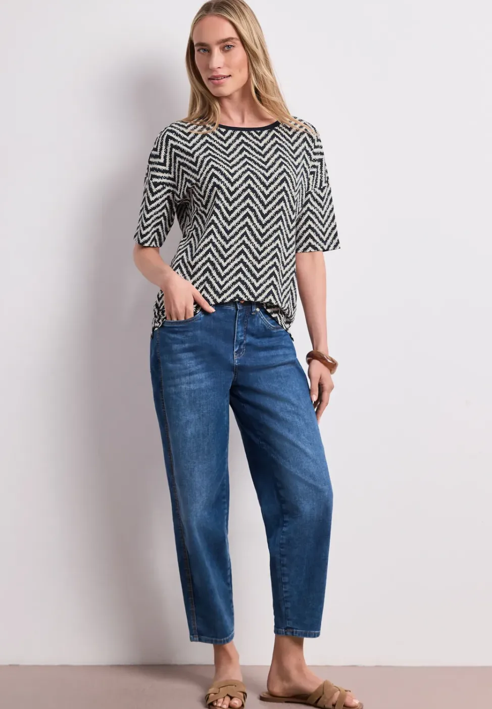 T-Shirt mit Rundhals und All-over-Print