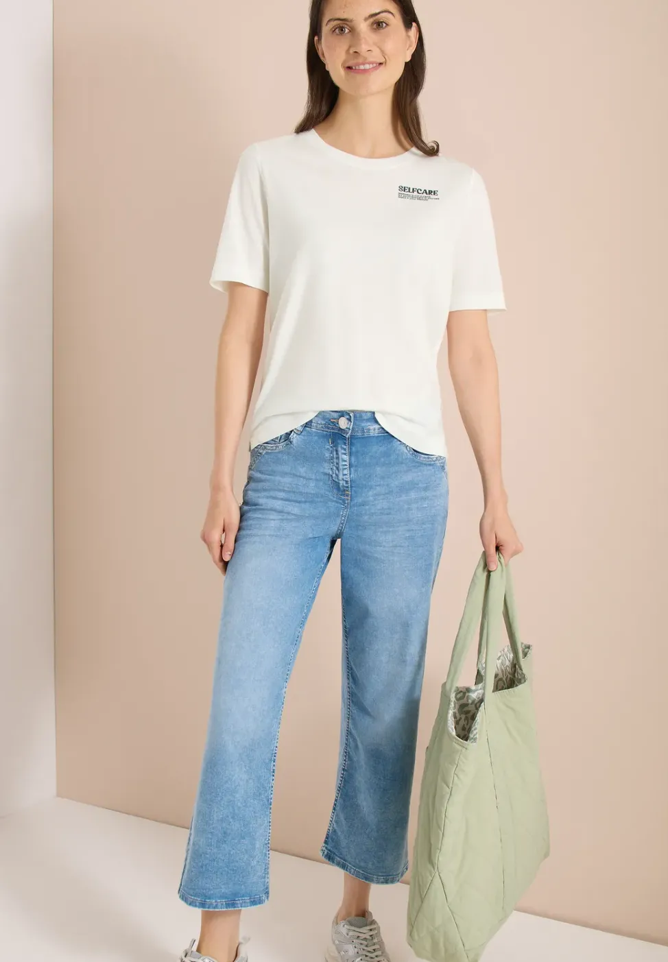 T-Shirt mit Rundhals und Backprint