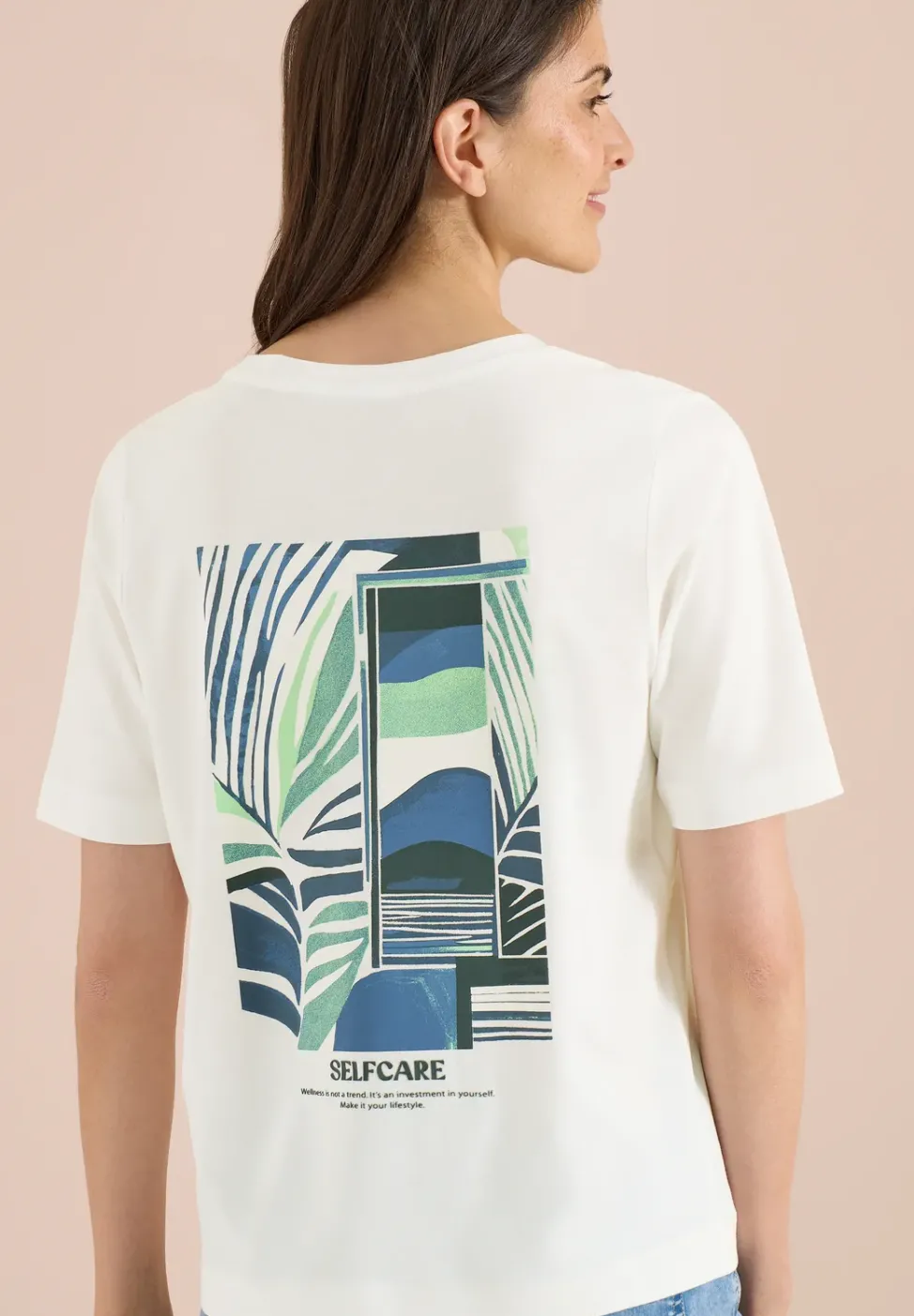 T-Shirt mit Rundhals und Backprint