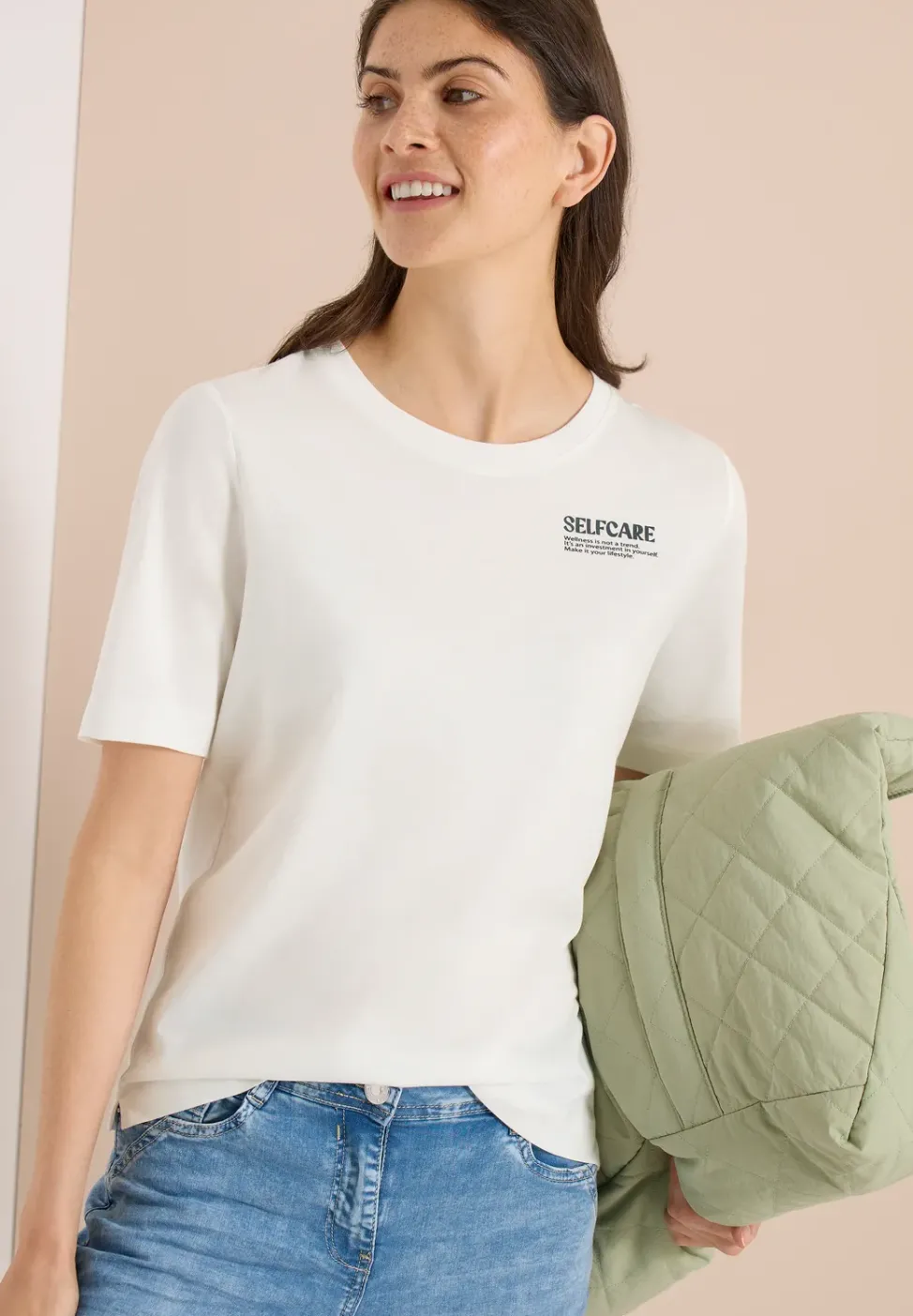 T-Shirt mit Rundhals und Backprint