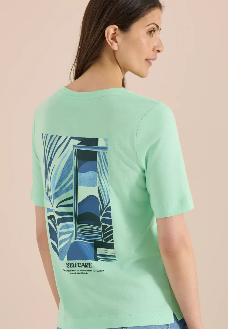 T-Shirt mit Rundhals und Backprint