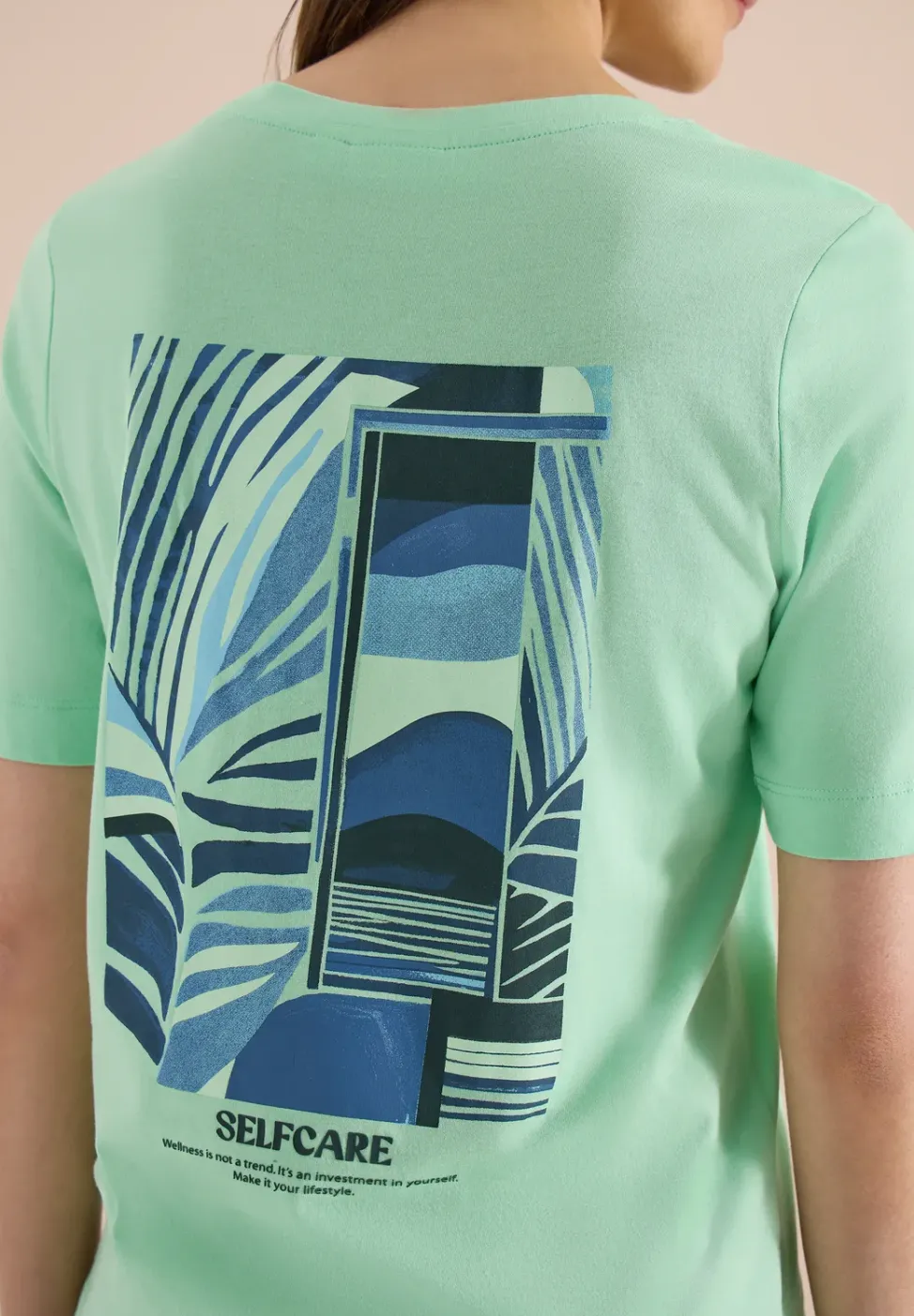 T-Shirt mit Rundhals und Backprint