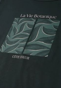 T-Shirt mit Rundhals und Blätter-Artwork
