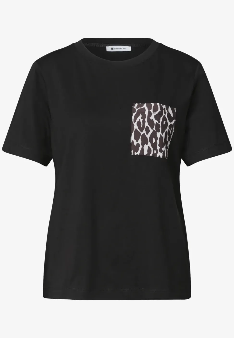 T-Shirt mit Rundhals und Brusttasche