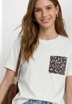 T-Shirt mit Rundhals und Brusttasche