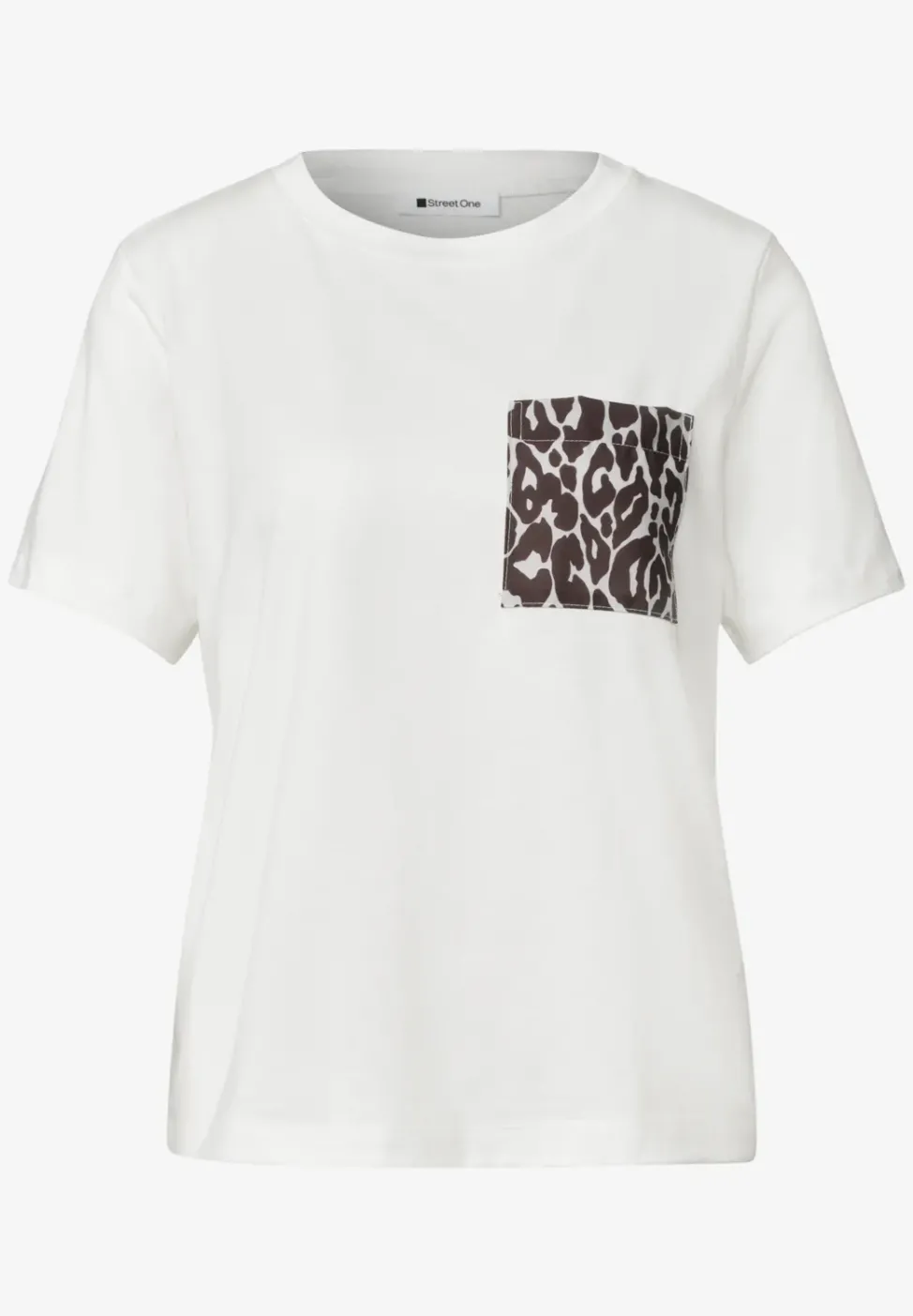 T-Shirt mit Rundhals und Brusttasche