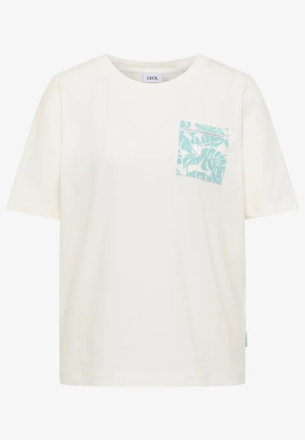 T-Shirt mit Rundhals und Brusttasche