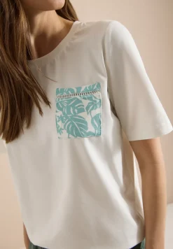 T-Shirt mit Rundhals und Brusttasche