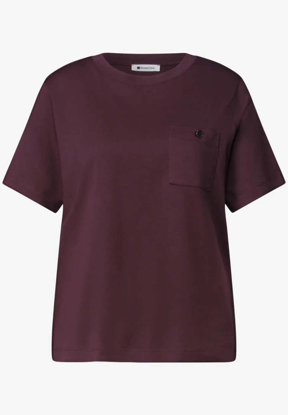 T-Shirt mit Rundhals und Brusttasche