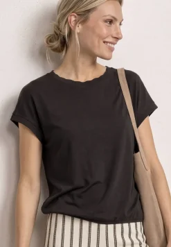T-Shirt mit Rundhals und Deko-Tape