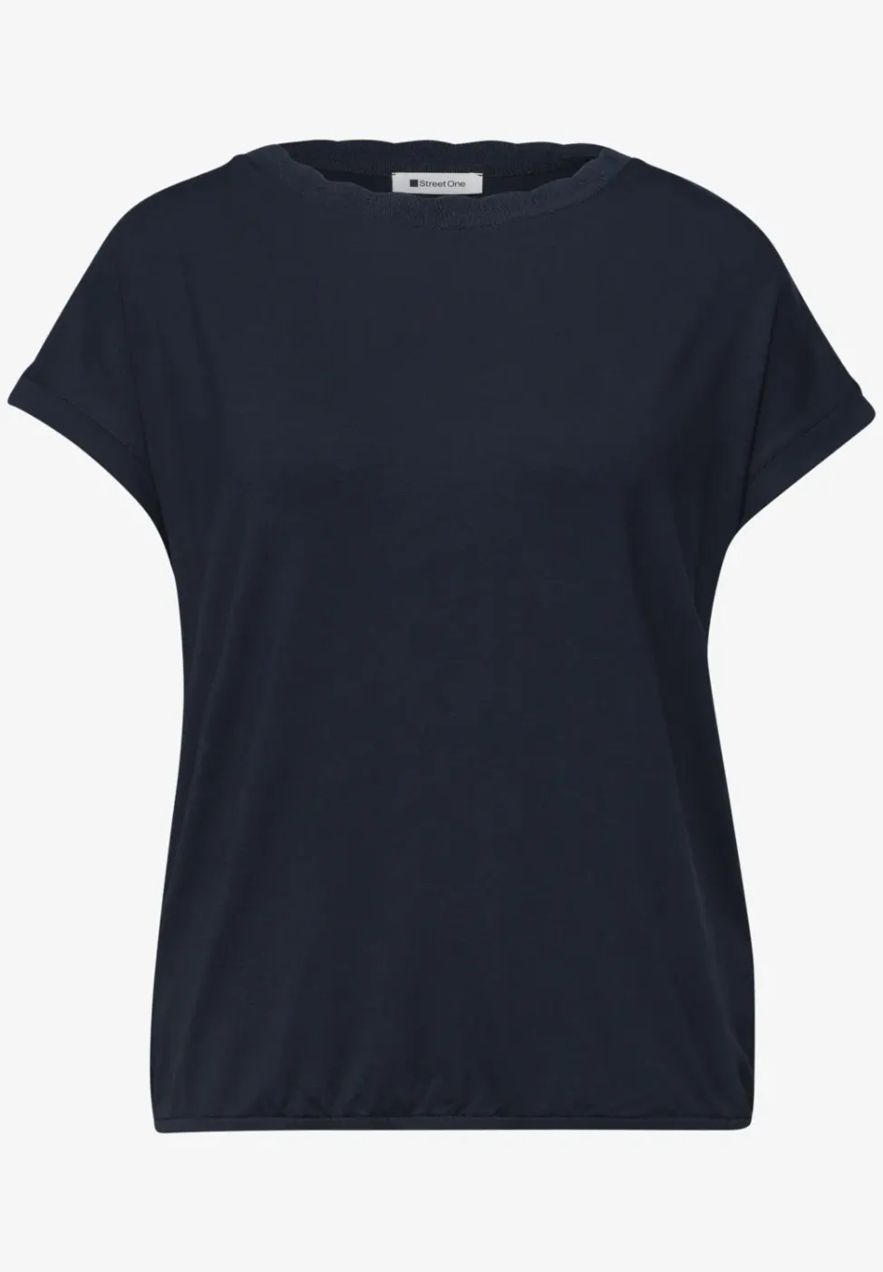 T-Shirt mit Rundhals und Deko-Tape