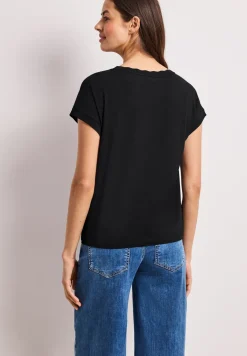 T-Shirt mit Rundhals und Deko-Tape