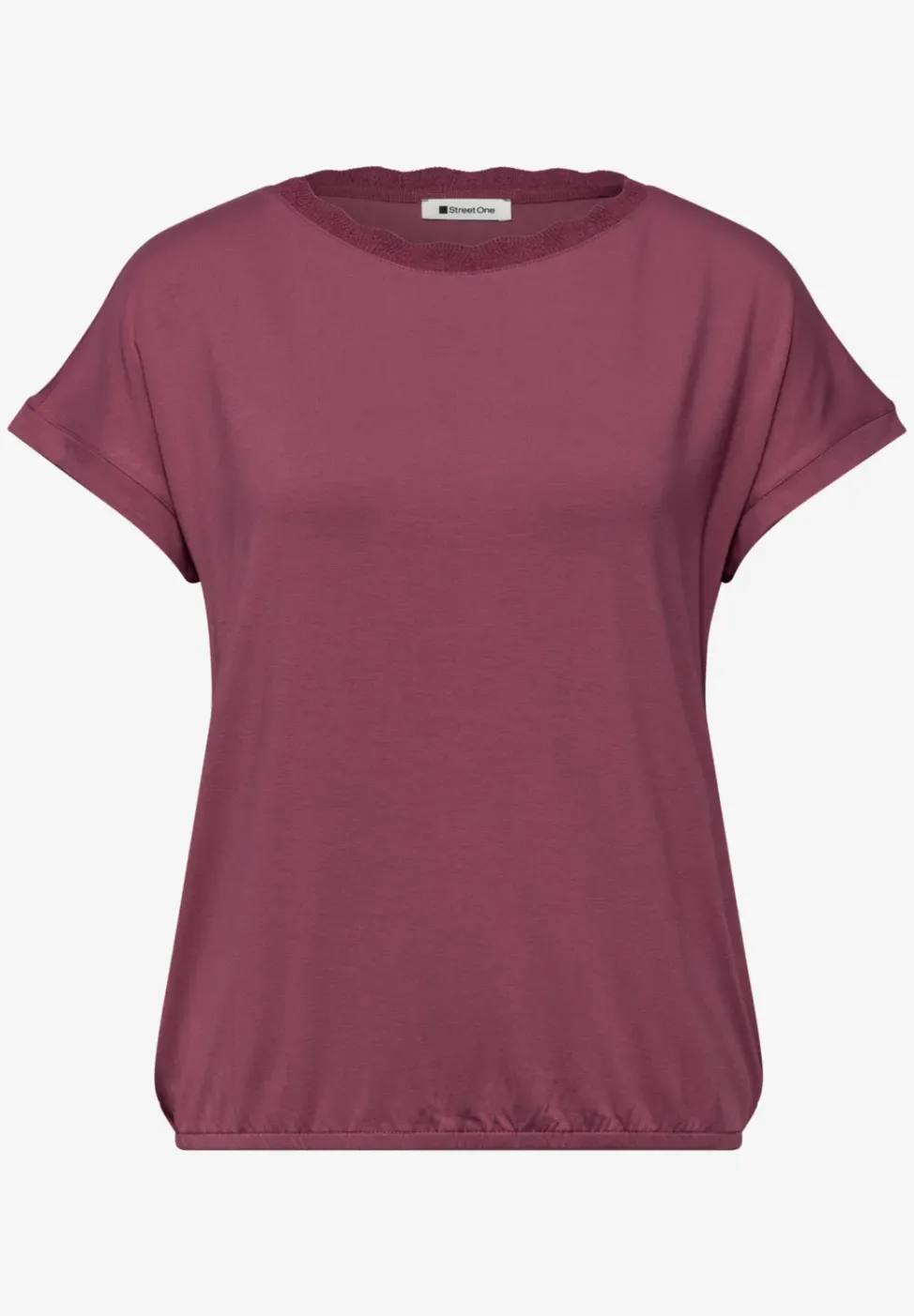 T-Shirt mit Rundhals und Deko-Tape