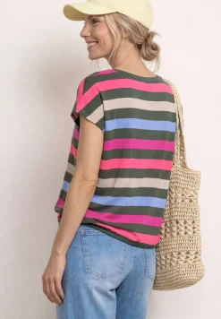 T-Shirt mit Rundhals und Elastiksaum