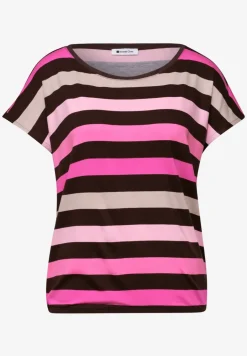T-Shirt mit Rundhals und Elastiksaum