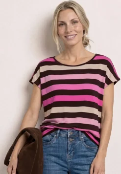 T-Shirt mit Rundhals und Elastiksaum