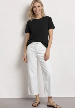 T-Shirt mit Rundhals und Embroidery Detail