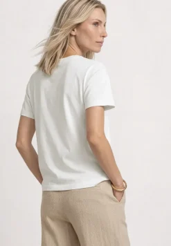 T-Shirt mit Rundhals und Embroidery Detail
