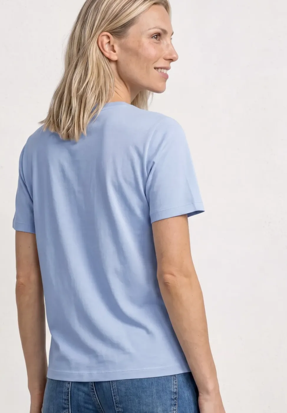 T-Shirt mit Rundhals und Embroidery Detail