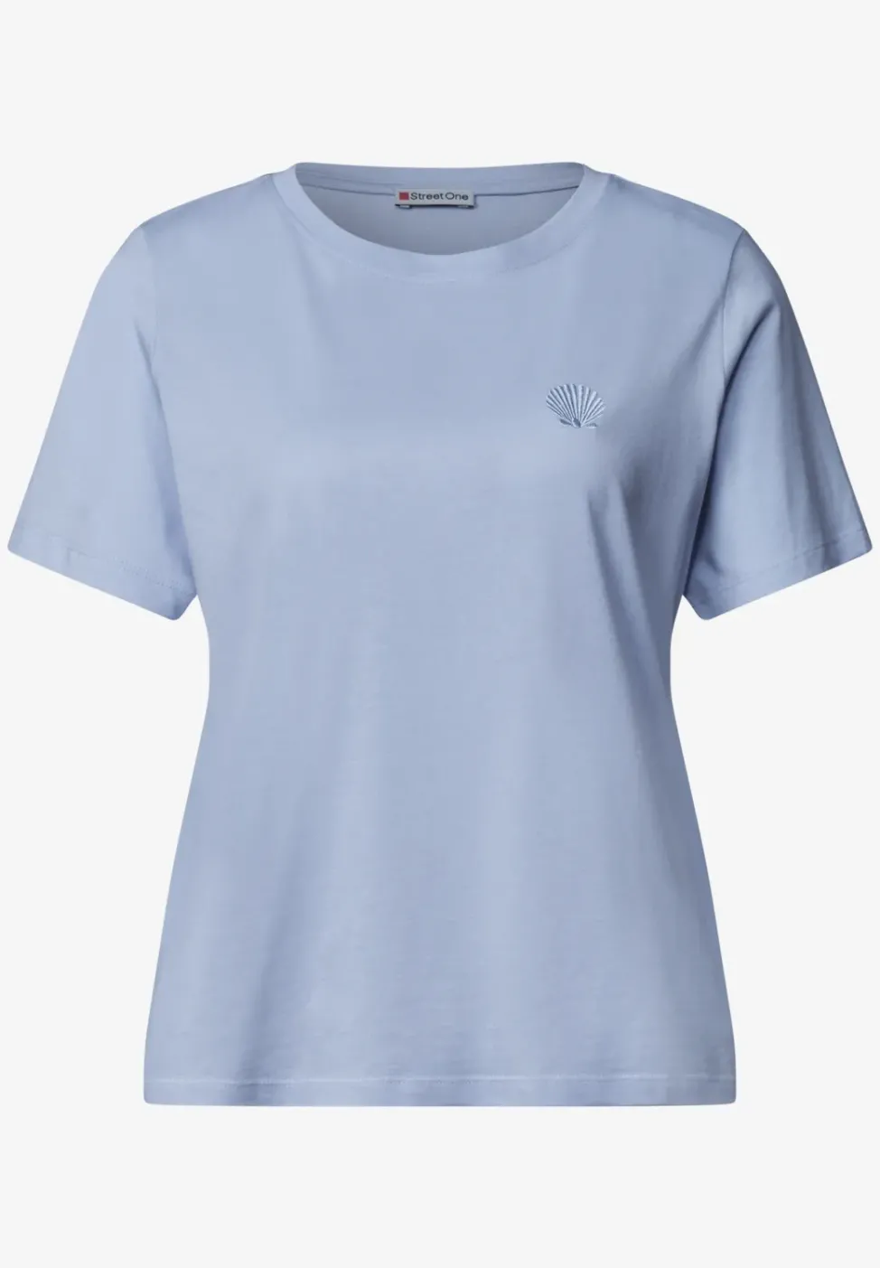 T-Shirt mit Rundhals und Embroidery Detail
