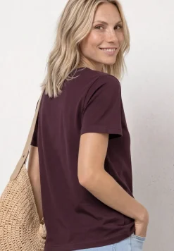 T-Shirt mit Rundhals und Embroidery Detail