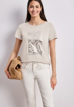 T-Shirt mit Rundhals und Folienprint