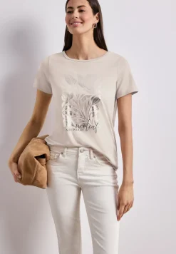 T-Shirt mit Rundhals und Folienprint