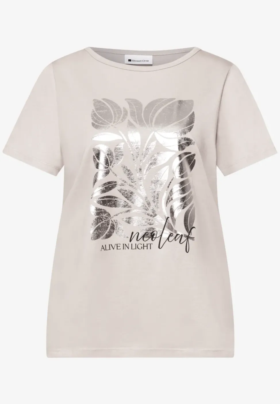 T-Shirt mit Rundhals und Folienprint