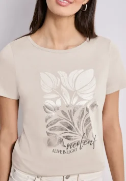 T-Shirt mit Rundhals und Folienprint