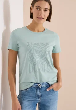 T-Shirt mit Rundhals und Folienprint