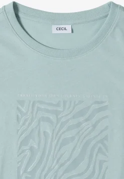 T-Shirt mit Rundhals und Folienprint