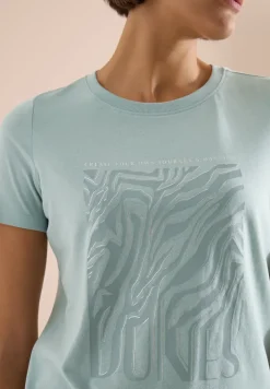 T-Shirt mit Rundhals und Folienprint