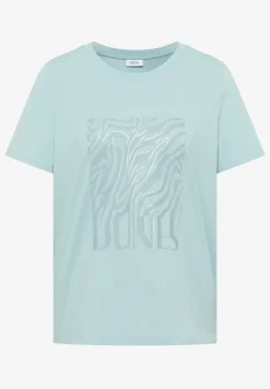 T-Shirt mit Rundhals und Folienprint