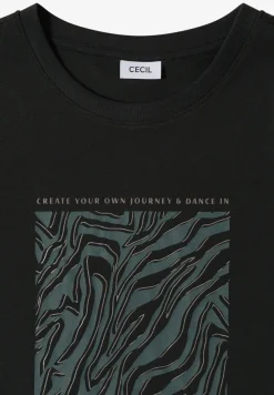 T-Shirt mit Rundhals und Folienprint