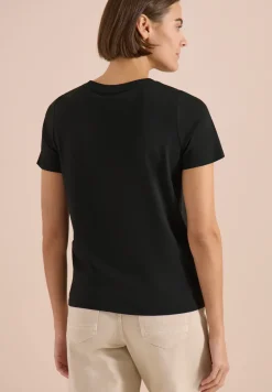 T-Shirt mit Rundhals und Folienprint