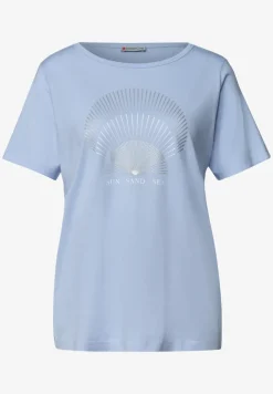 T-Shirt mit Rundhals und Foliendetails