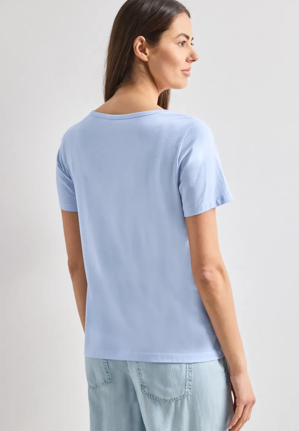 T-Shirt mit Rundhals und Foliendetails