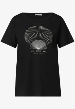 T-Shirt mit Rundhals und Foliendetails