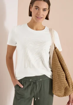 T-Shirt mit Rundhals und Folienprint