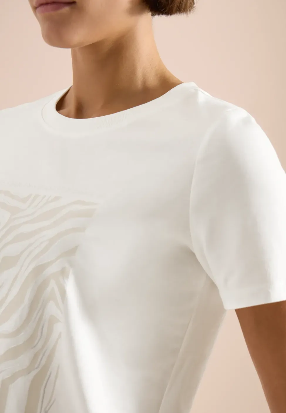 T-Shirt mit Rundhals und Folienprint